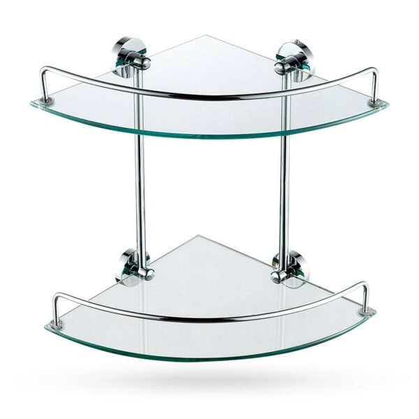 03823B SWISH 2 Part Corner Glass Shelf