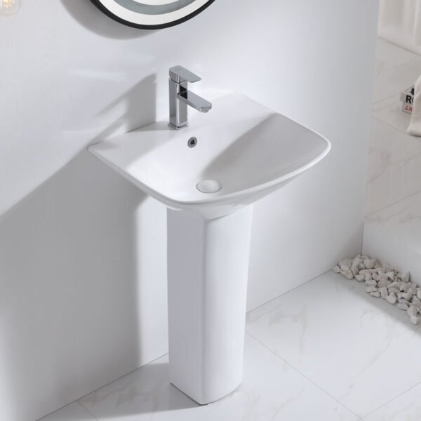 5200A WH SWISH Pedestal Basin - Image 5