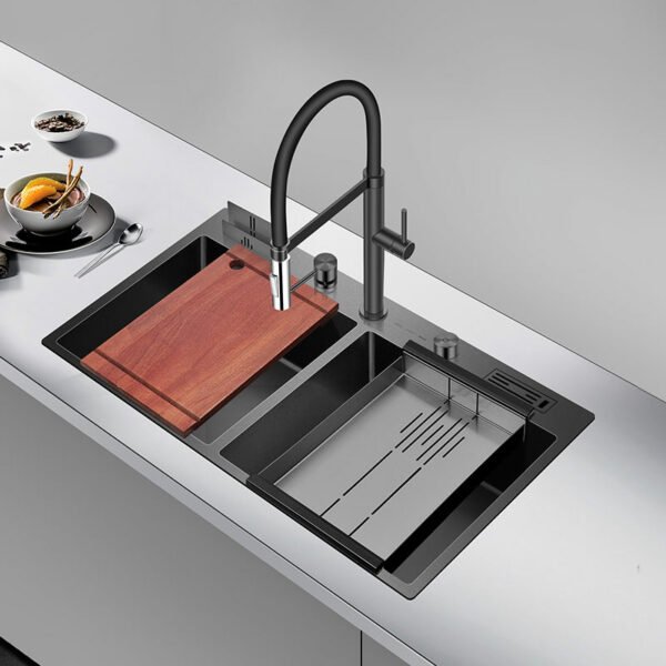 Siperio - M1836DB SWISH Multifunctional Sink Moonlight Black - Image 4