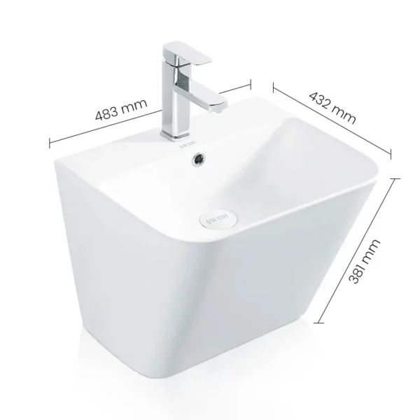 Holly - 7200 SWISH Wall Hung Basin - Image 2