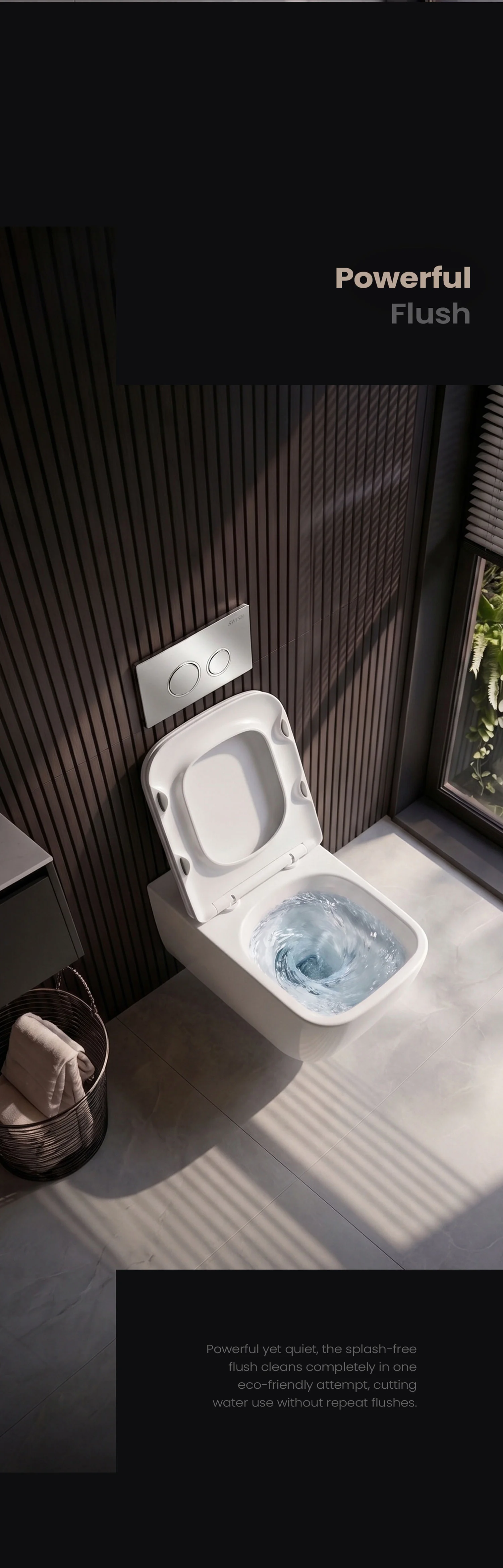 WC 0200166-00 SWISH Wall Hung Commode Storytelling Image