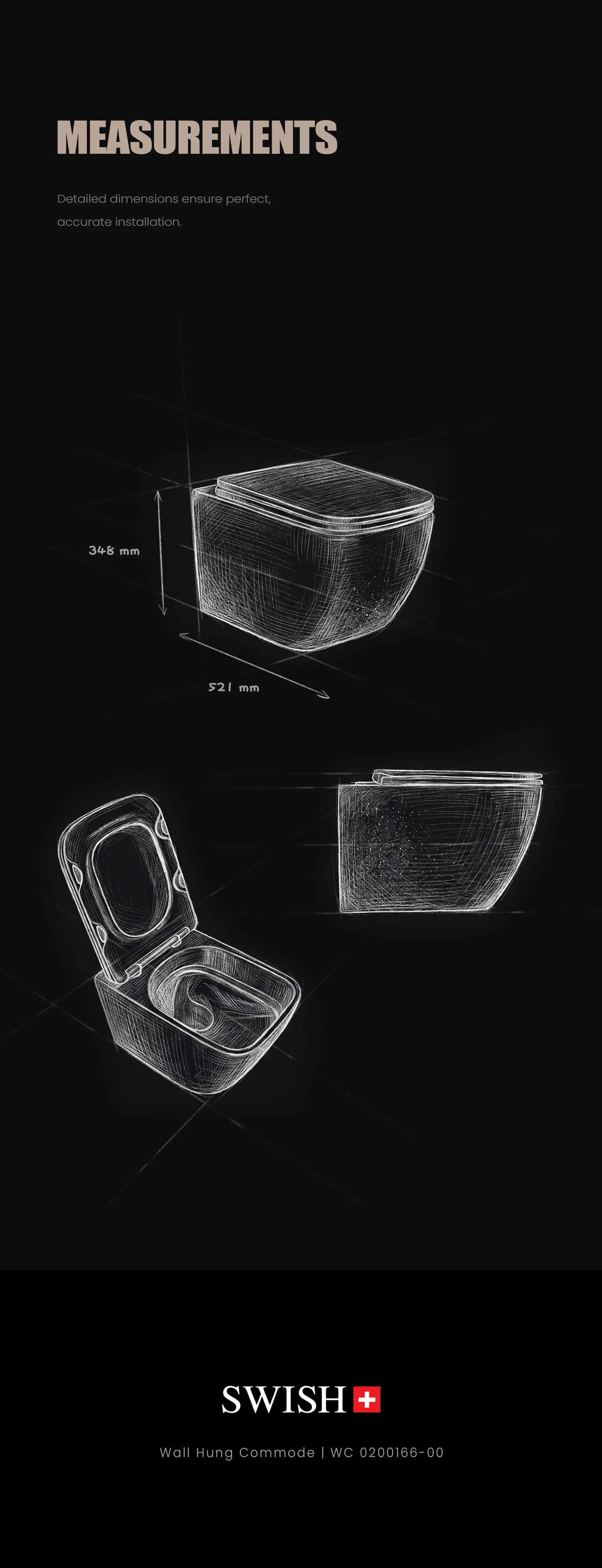 WC 0200166-00 SWISH Wall Hung Commode Storytelling Image