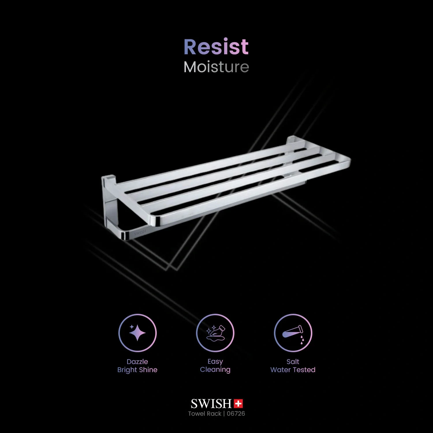 Picasso – 06726 SWISH Towel Rack Storytelling Image